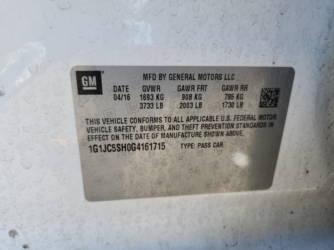 Chevrolet Sonic Lt Image 12