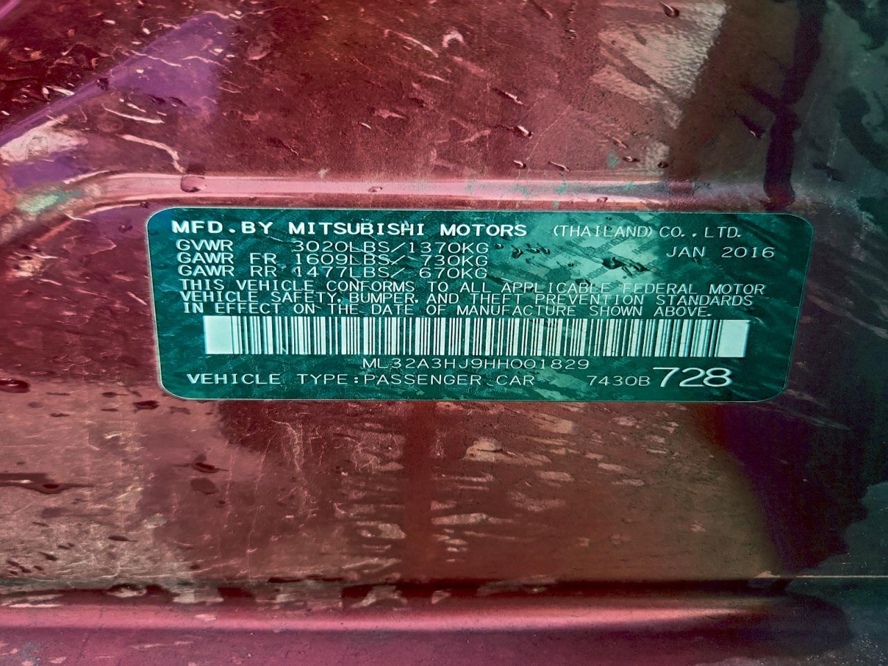 Mitsubishi Mirage Es Image 11