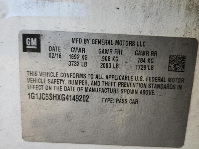 Chevrolet Sonic Lt Image 8