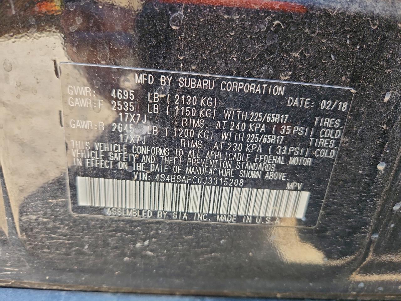 Subaru Outback 2.5i Premium Image 9