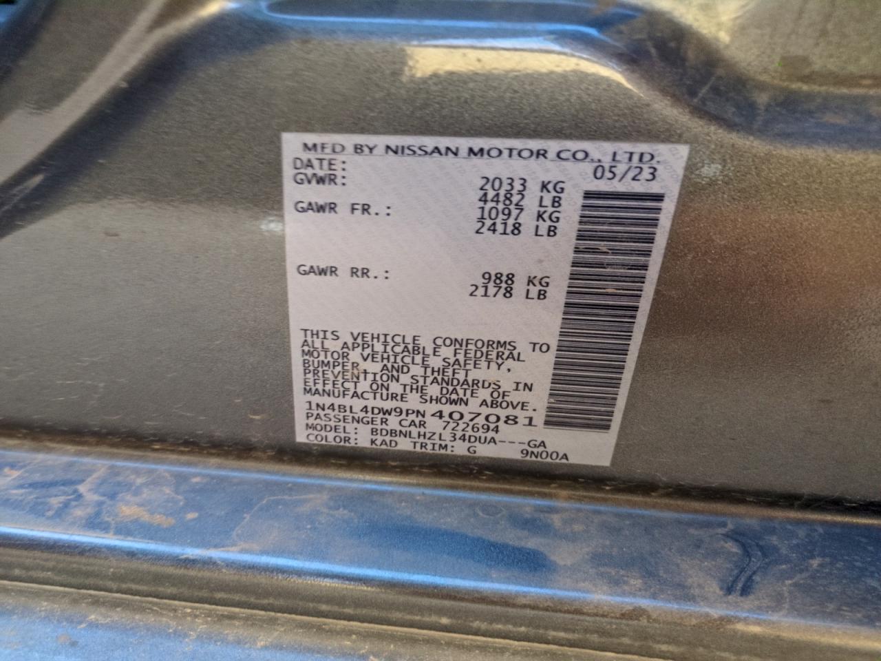 Nissan Altima Sv Image 2