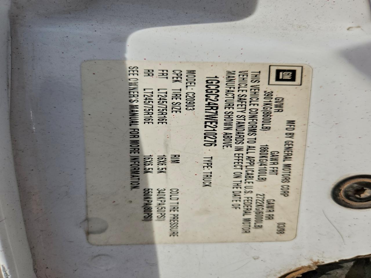 Chevrolet Gmt C2500 Image 8